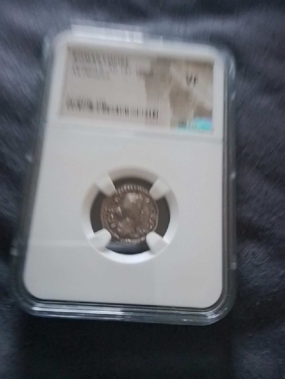 Graded Encapsulated Coin in Clear Slab - Silver Tone